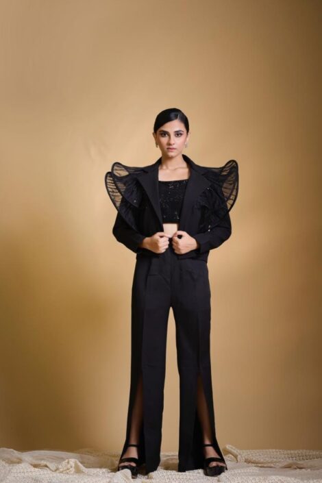 Black Statement Blazer Co-ord Set
